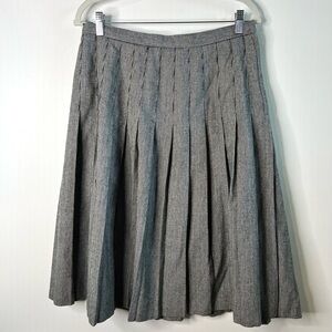 Evan Picone Vintage Midi Skirt Pleated Houndstooth SZ 16 EUC